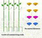 Bee Watering Station for Garden 4 Pack, Metal Double-Flower Bee Bath Garden - Image 5