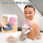Bath Sponge for Shower Exfoliating, Soft Loofah Sponge Bath Foam for Gentle - Image 2