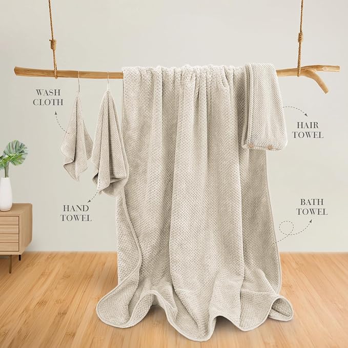 MaopaoBeauty 35X70 Inches Extra Large Bath Towels Sets of 4 - Image 2