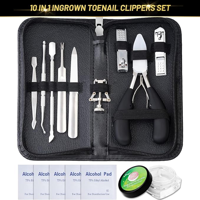 10 PCS Toenail Clippers Tool Kit, Modacraft Professional Podiatrist Nail - Image 8