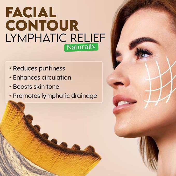 Lymphatic Contour Face Brush, Lymphatic Drainage Brush, Double Chin Reducer - Image 2