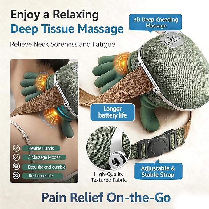 Trivaze Neck Massager with Heat Ultimate Neck and Shoulder Massager - Image 2