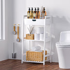 POXAKA 3 Tier Bamboo Bathroom Shelves - Image 2