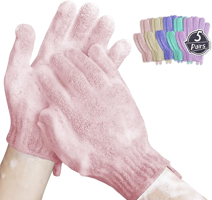 MIG4U Shower Exfoliating Scrub Gloves, Bathing Gloves Body Wash Dead Skin by MIG4U