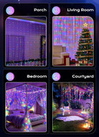 Brightown 300 LED Fairy Curtain Lights, Curtain String Lights, USB Plug in 8 - Image 7