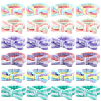 WILLBOND 24 Pieces Spa Headband Bulk Skincare Headbands Face Wash Makeup by Willbond+Technology+Limited
