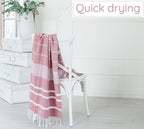 Premium Turkish Beach Towel – 100% Cotton, Quick Dry, Sand Free, Oversized - Image 6