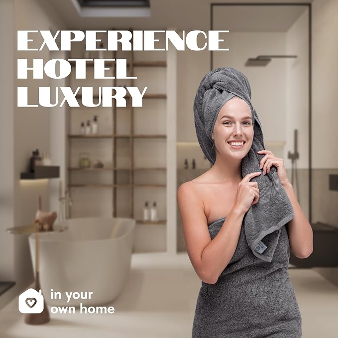 Luxury White Bath Towels Large - Image 6