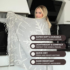 FESHKA Sand Proof Turkish Beach Towel – Oversized, Quick Dry & Lightweight - Image 2