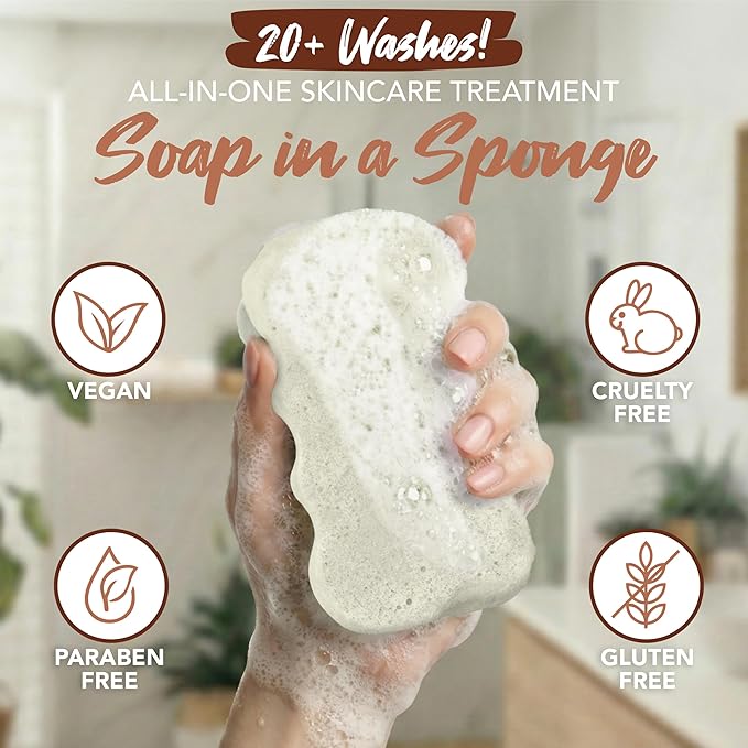 Spongeables Body Wash in a 20+ Wash Sponge, Coconut Colada - Image 3