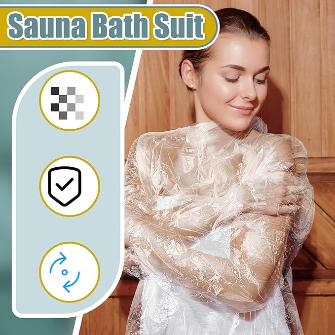 Xtinmee Disposable Body Wraps PE Sauna Bath Suit Plastic Body Sauna Wrap - Image 5