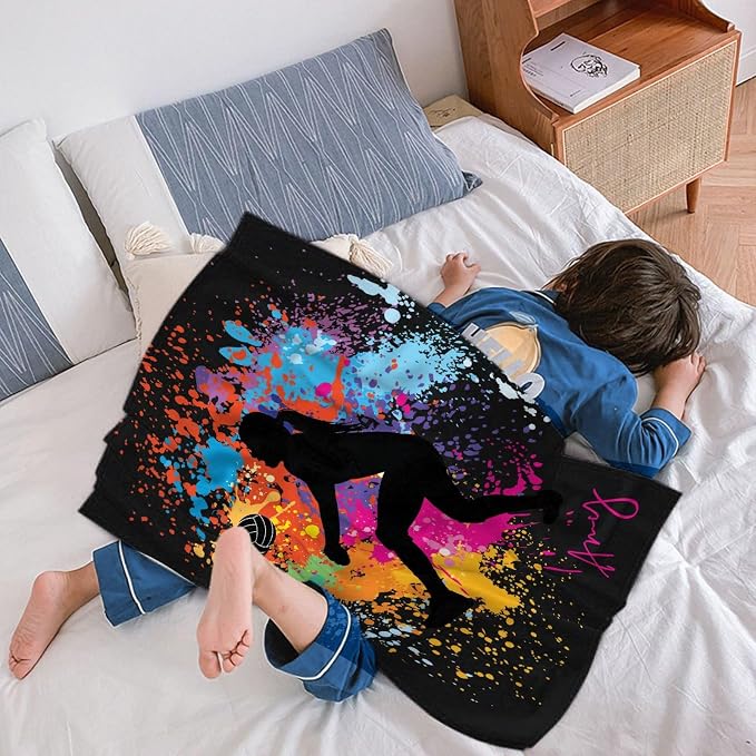 Custom Volleyball Blanket, Personalized Volleyball Blanket, Customized Sport - Image 4
