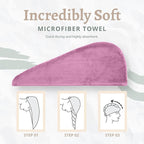 Microfiber Hair Towel Wrap, Hair Turban Towel Super Absorbent Twist Turban Dry - Image 4
