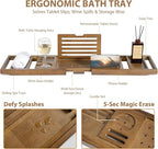Bamboo Bathtub Tray Caddy - Image 2