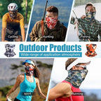 SATINIOR Summer Camo Neck Gaiter UV Protection Cooling Face Mask Sun Hood - Image 6