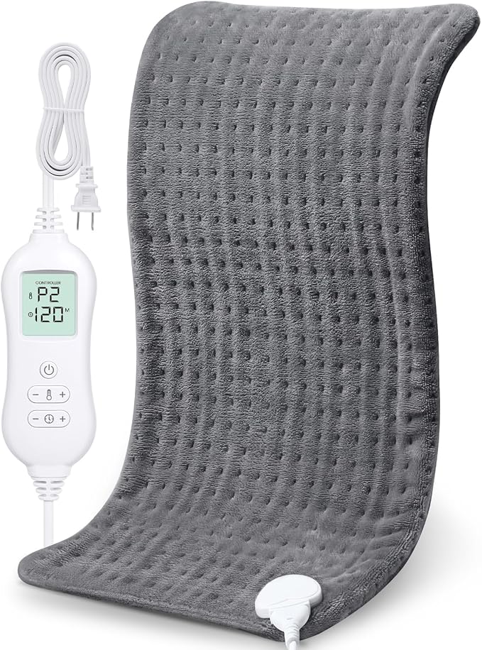 NOWWISH Heating Pad for Back Pain Relief & Period Cramps, 12x24 Inches Electric by NOWWISH