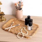 Karibiber Natural Marble Vanity Tray, 11.8" Travertine/Stone Bathroom Tray - Image 4