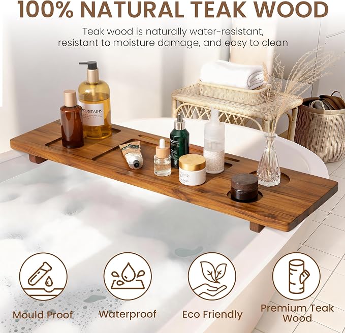Teak Bathtub Tray - Image 6