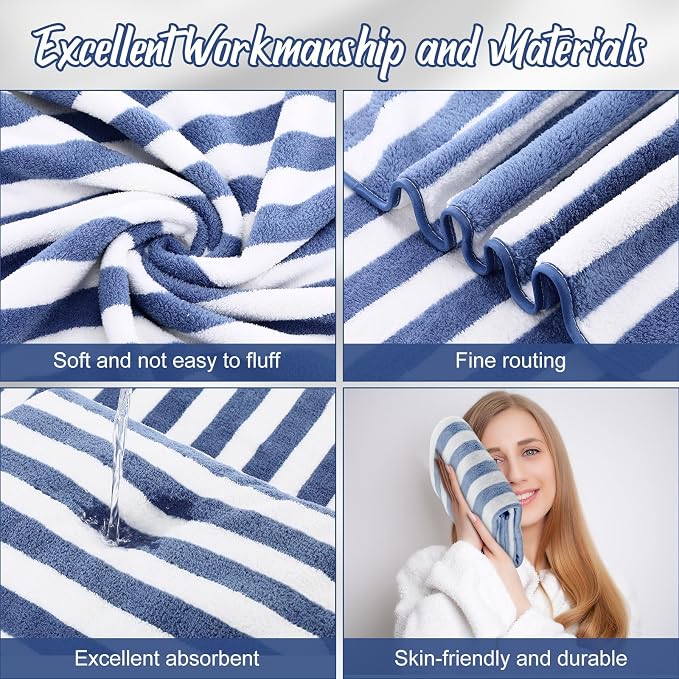 SmoothNovelty 16 Pack Microfiber Bath Towels Bulk 27'' x 60'' Oversized Size - Image 3