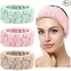 Chuangdi 3 Pieces Terry Cloth Elastic Headbands by Chuangdi