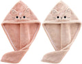 2Pack Microfiber Hair Towel Wrap by KIGOTWIN