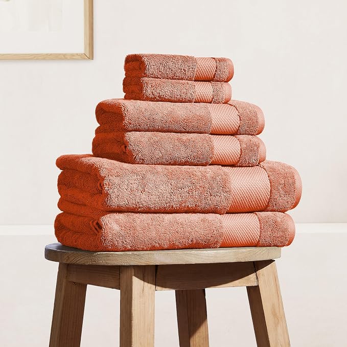 BIOWEAVES 100% Organic Cotton 700 GSM Plush 6-Piece Premium Towel Set GOTS by BIOWEAVES