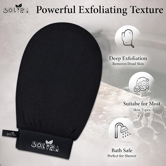 Exfoliating glove for Shower & Exfoliating body scrubber – 100% Vegan Viscose - Image 3