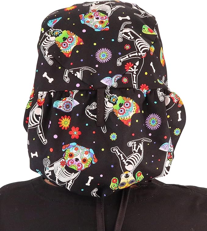 Sparkling EARTH Big Hair Ponytail Classic Surgical Style Scrub Working Cap - Image 4