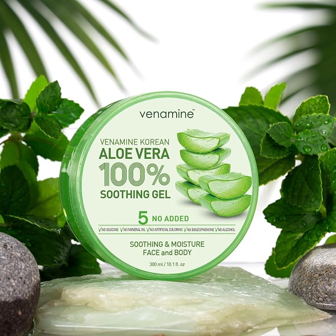 VENAMINE Korean Aloe Vera Soothing & Moisture Gel 100% - Image 6