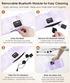 MUSICOZY 3D Silk Bluetooth Sleep Mask Headphones, Mulberry Silk Eye Mask - Image 9