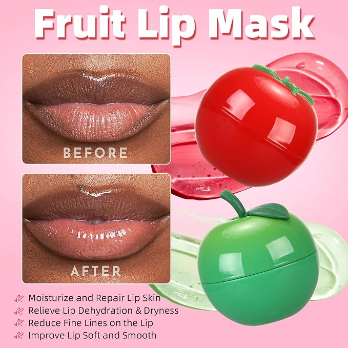 4 PCS Bee Lip Balm Lip Mask Fruit Pot, Lip Balm - Image 2