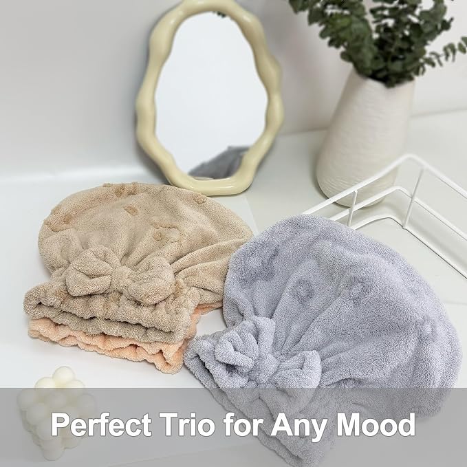 Jseng 3Packs Microfiber Hair Towel - Image 7