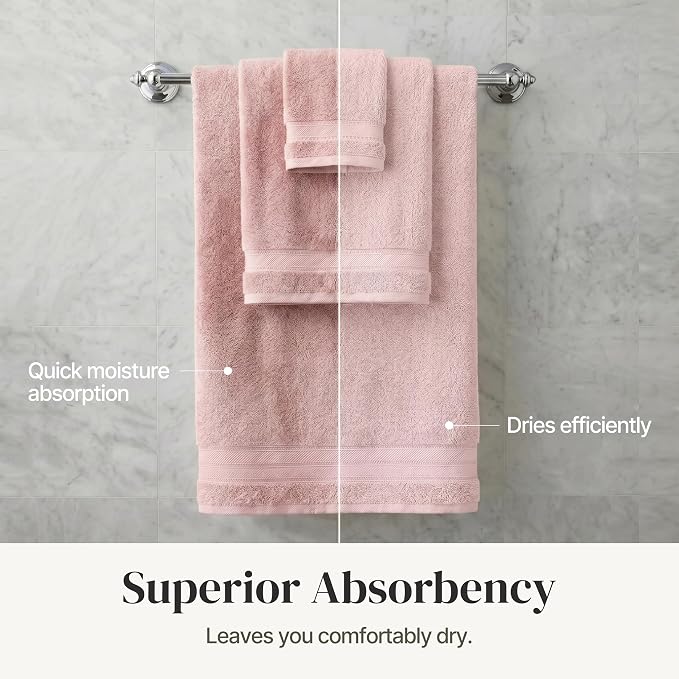Modern Threads - Spun Loft 6-Piece 100% Combed Cotton Towel Set - Bath Towels - Image 5