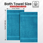 Infinitee Xclusives Luxury 100% Ring-Spun Cotton Bath Towels Set of 4 – Soft - Image 3