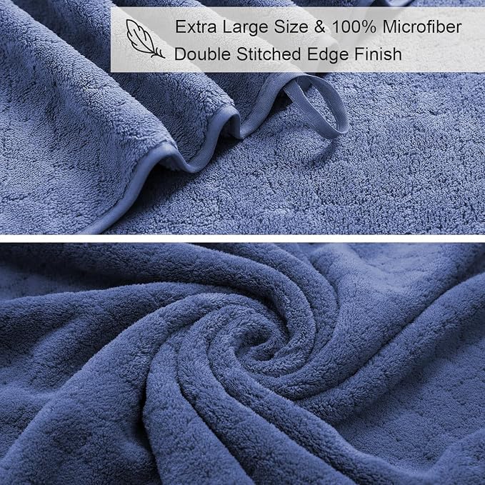 Ycosy 8-Piece Bath Towels Set, 2 Oversized Large Bath Sheet, 2 Hand Towels and - Image 7