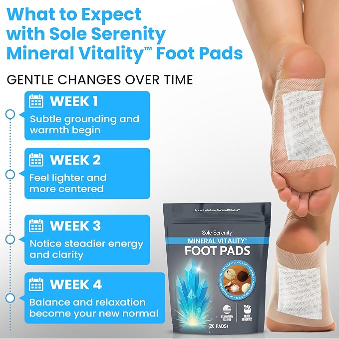 Sole Serenity Foot Pads with Trace Minerals, Fulvic Humic Acid, Diatomaceous - Image 5