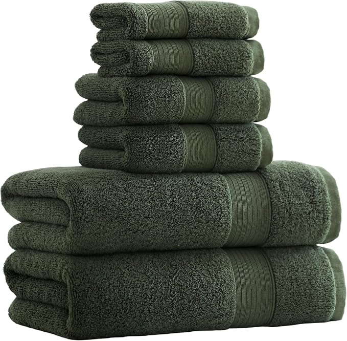 27x55 Bath Towels Set 100 Percent Cotton 650GSM Luxury Super Soft Absorbent by Akzpe