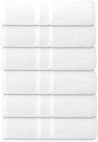 Basic Medium Bath Towels 24x48 Inches – Pack of 6 – White Color – Soft and - Image 2