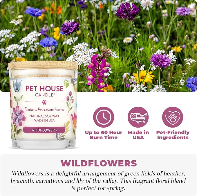 Pet House Candles, Plant-Based Long Lasting, Clean Burning Scented Pet Odor - Image 2