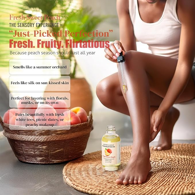 Fresh Sweet Peach Body Oil - Image 3