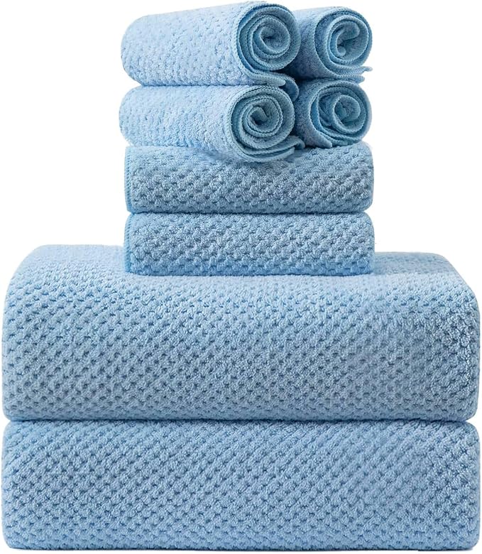 8-Piece Bath Towel Set, 2 Extra Large Bath Towel Sheets, 2 Hand Towels and 4 by Smuge