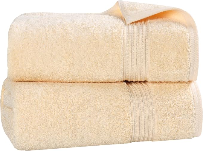 Superior Egyptian Cotton 2-Piece Bath Sheet Towel Set, Oversized Body Towels by SUPERIOR