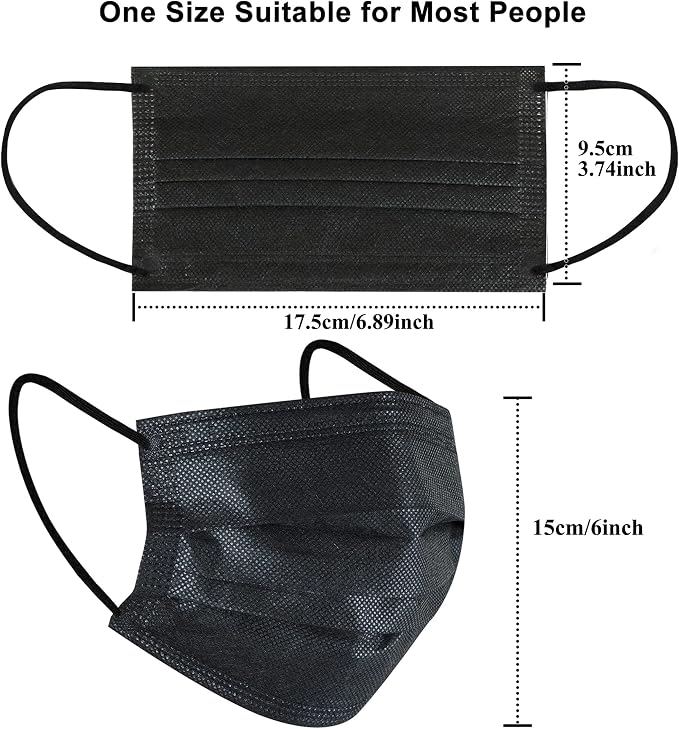akgk 200pcs Disposable Face Masks, 3 Ply Disposable Masks - Image 6