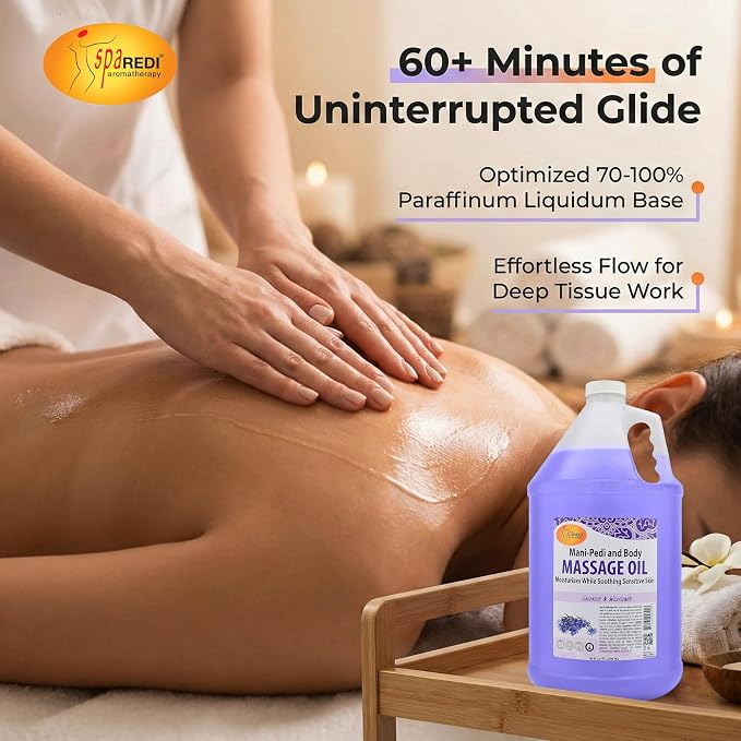 SPA REDI - Massage Oil, Lavender Wildflower, 128 Oz Professional Pedicure - Image 2