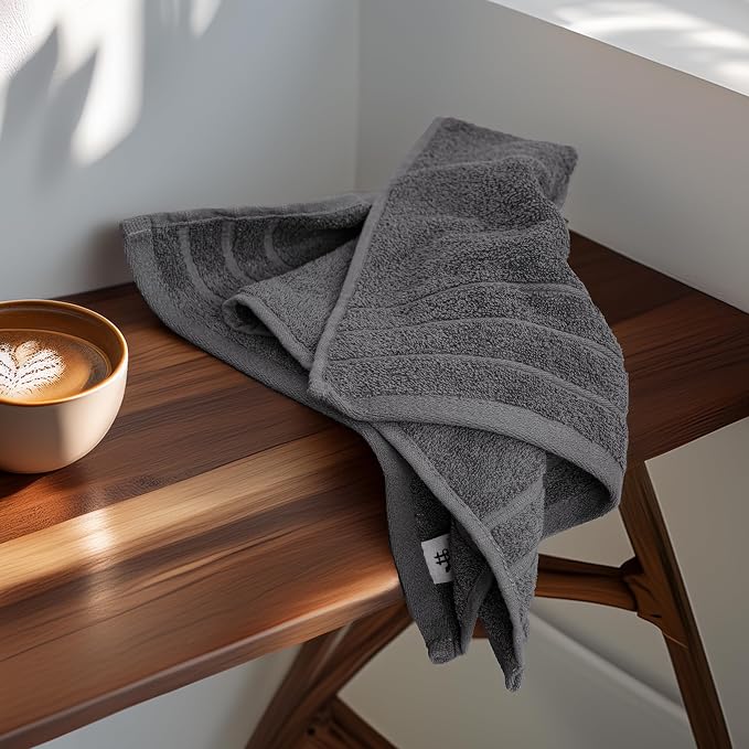 Tens Towels Pack of 6 Hand Towels, 100% Cotton, Lighter Weight, Quick to Dry - Image 6