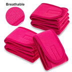Whaline Spa Facial Headband 4 Packs Head Wrap Terry Cloth Headband Adjustable - Image 4