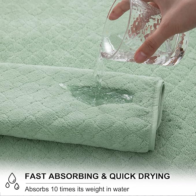 8-Piece Green Bath Towels Set, 2 Oversized Large Bath Towels Sheet, 2 Hand - Image 4