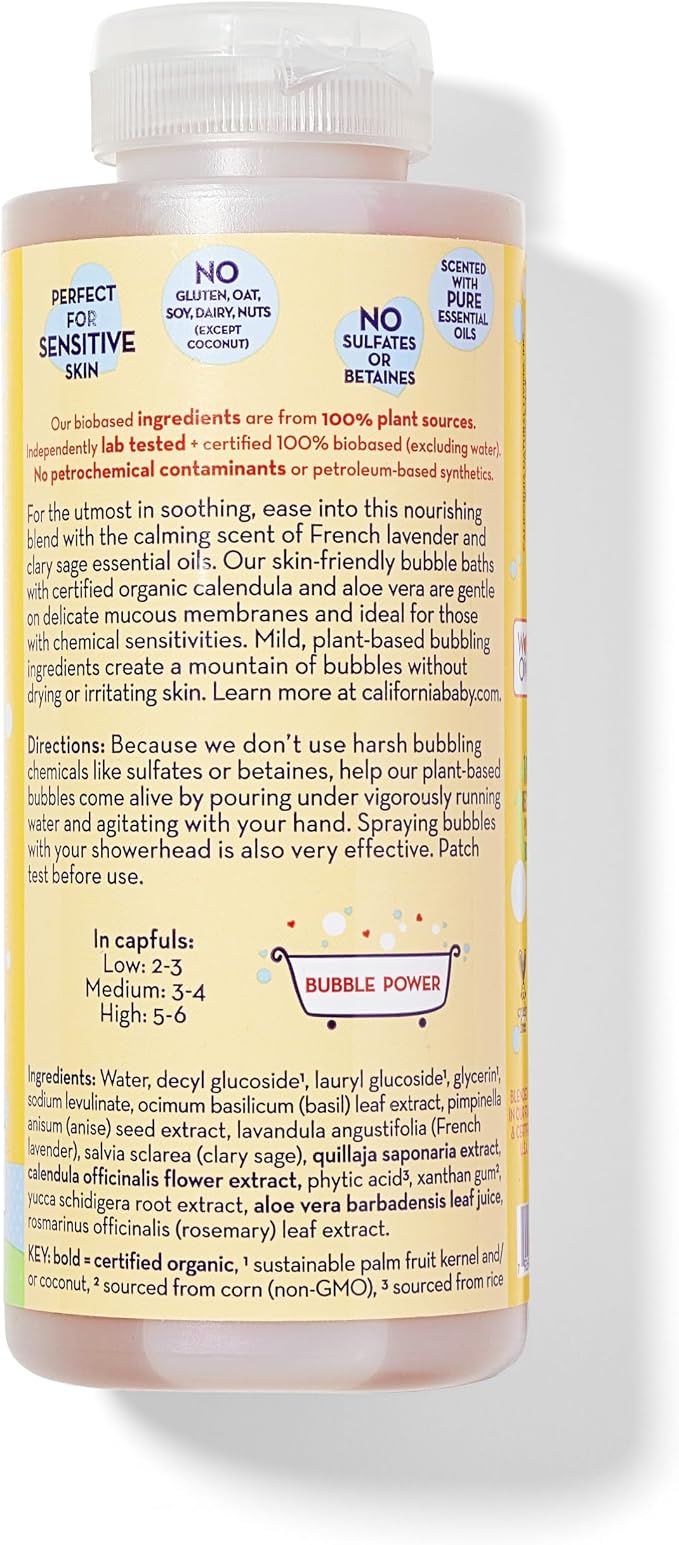 California Baby Calendula Bubble Bath | 100% Plant-Based Kids Bubble Bath | - Image 2
