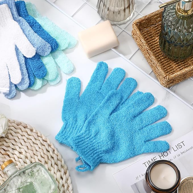 Cuffbow 90 Pcs 45 Pairs Exfoliating Double Sided Bath Gloves - Image 5