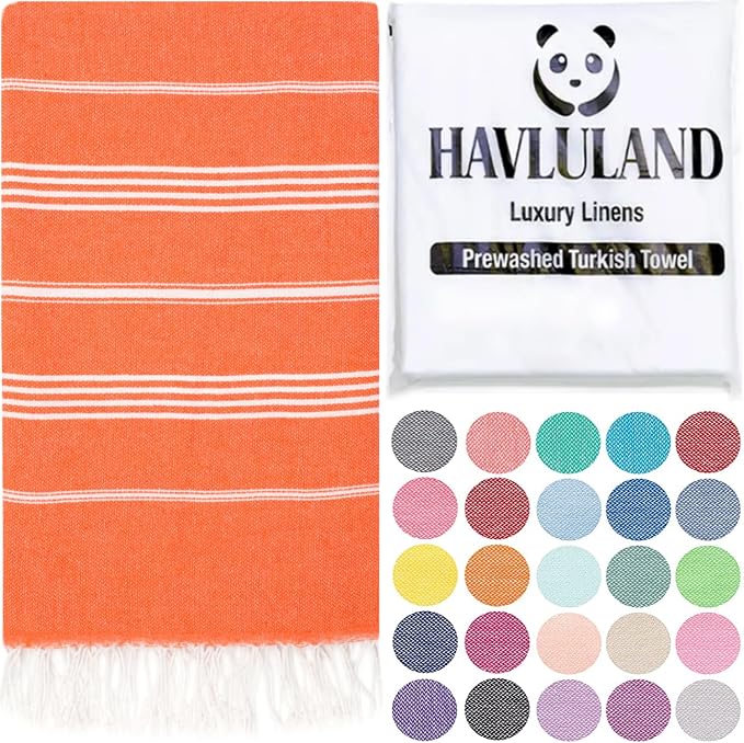 HAVLULAND Turkish Beach Towels, Oversized 40"x72" Turkish Bath Towel, Highly by Havluland